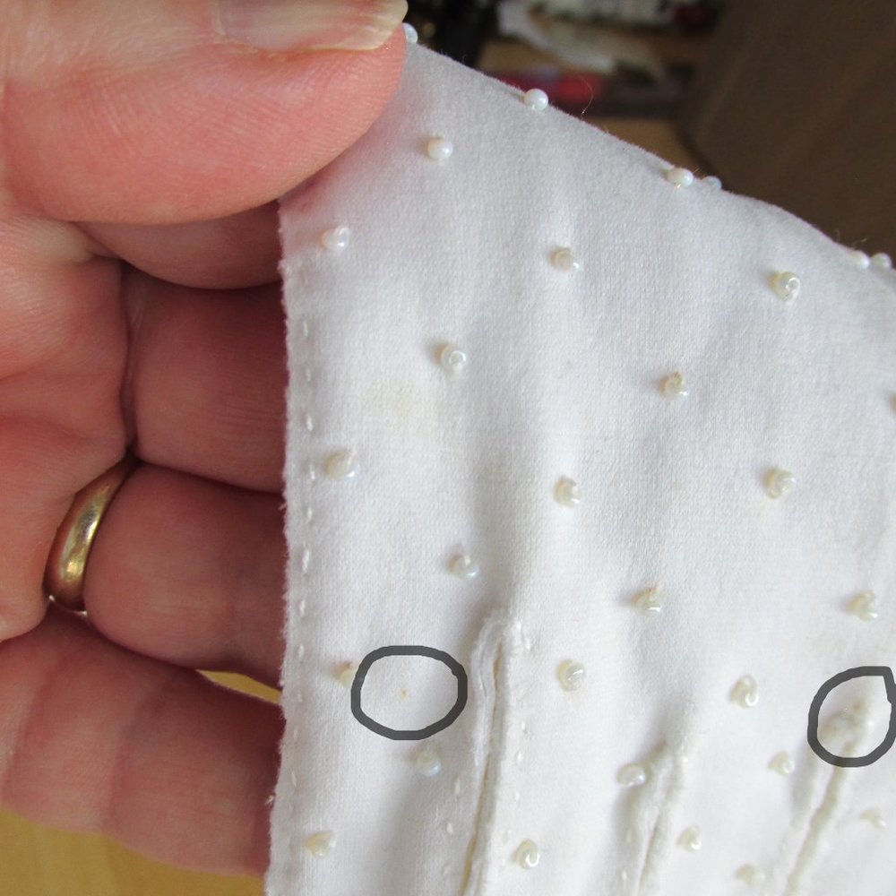 Vintage Double-Woven Faux-Pearl Beaded Gloves - Picture 6 of 9